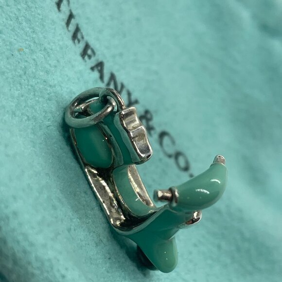 Tiffany & Co. Vintage Sterling Silver Blue Enamel Vespa Scooter Charm - Picture 11 of 16